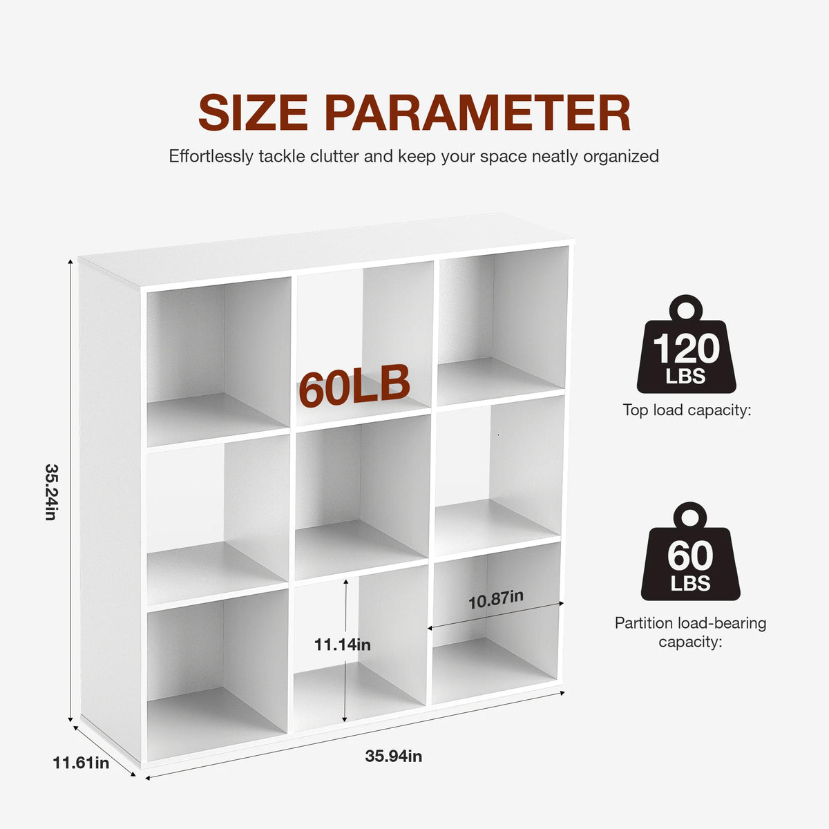 JHK Modern Wooden Cube Storage Organizer Bookshelf and Bookcase