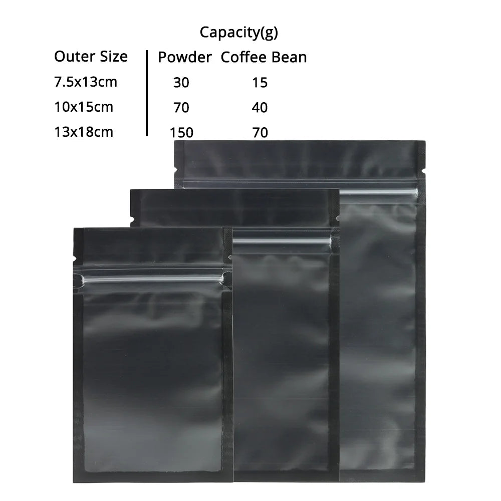 VoluPack Reusable Mylar Flat Ziplock Pouches With Frosted Window