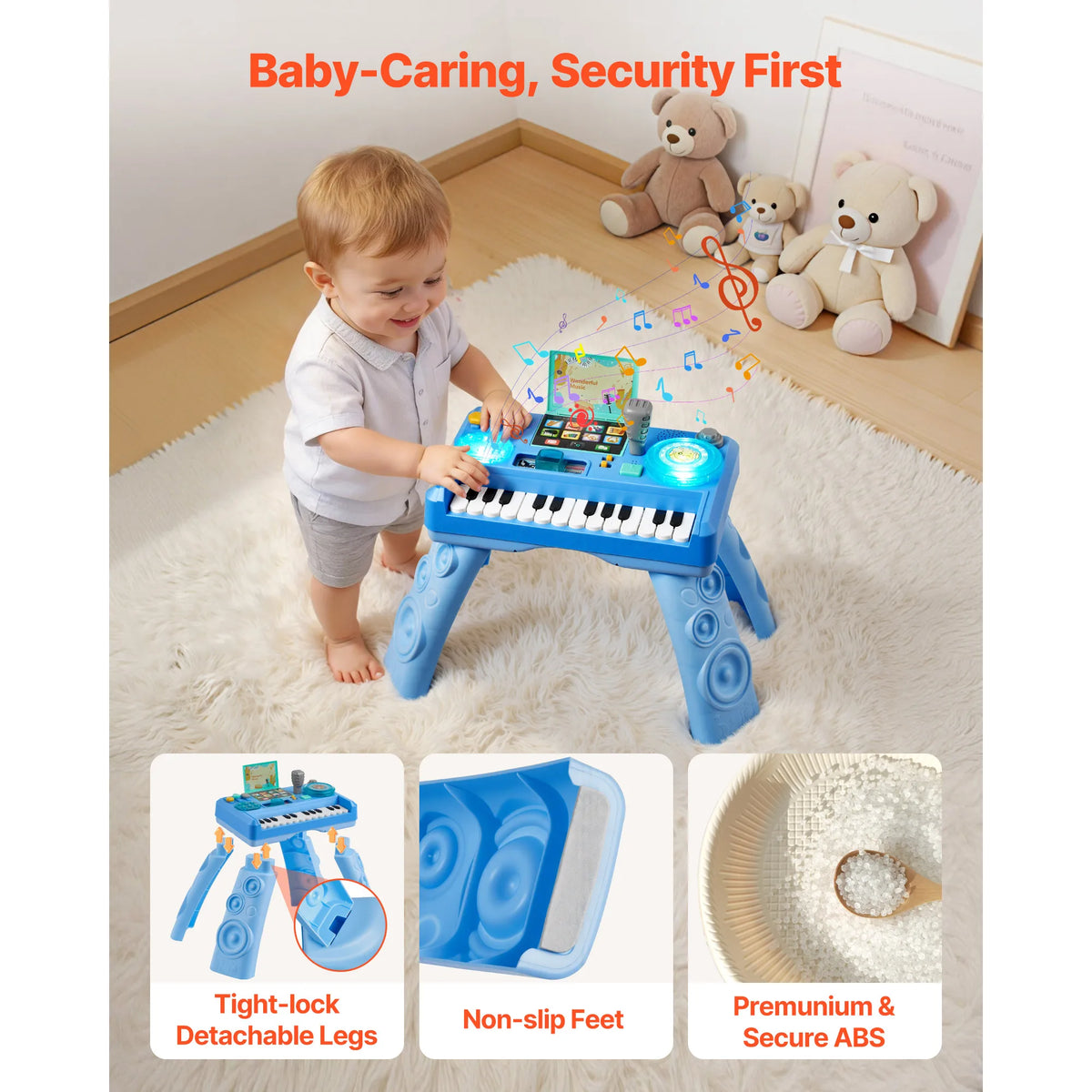 SucceBuy Baby DJ Playset With 133 Sounds And Led Turntable