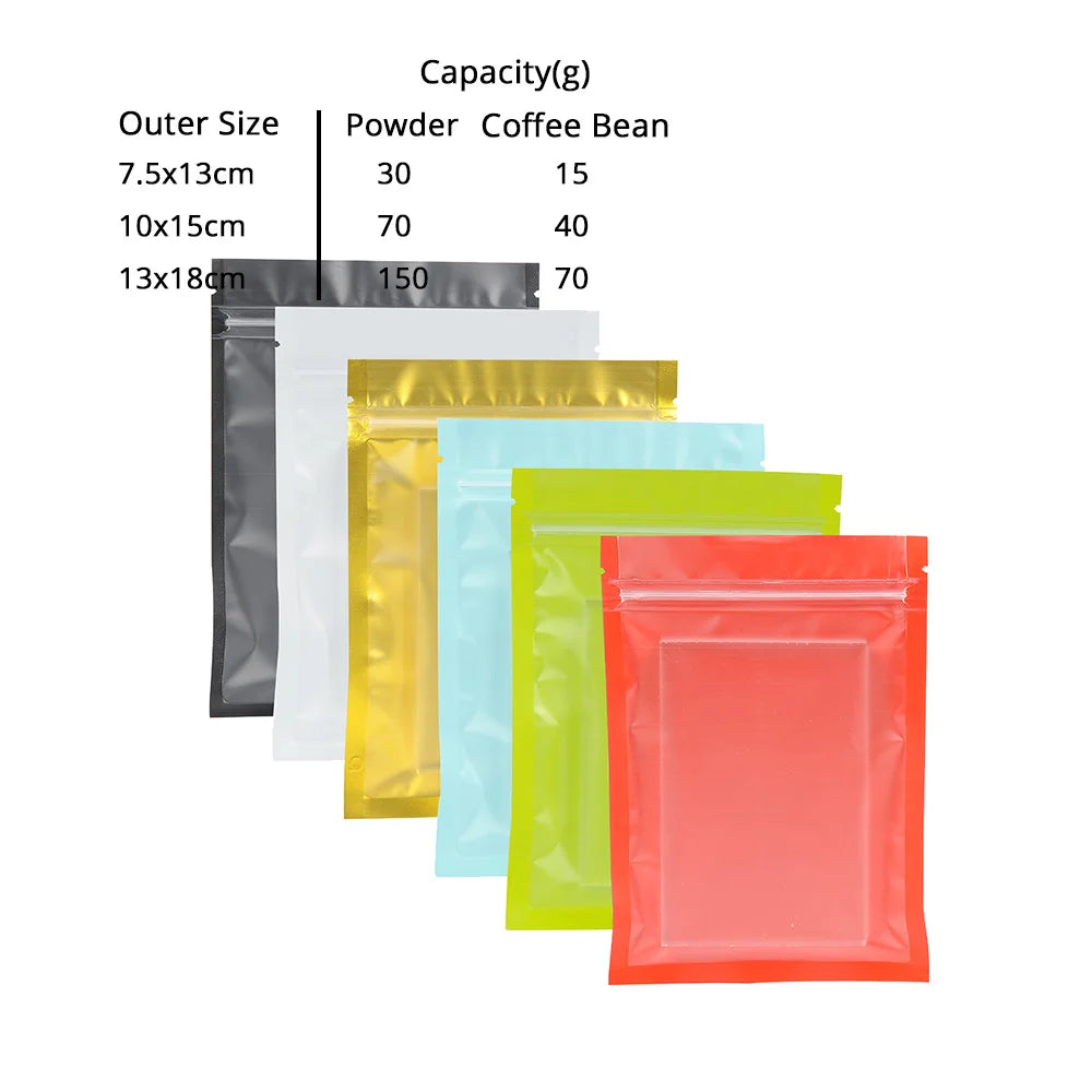 VoluPack Heat Sealable Food Packaging Bags With Clear Window