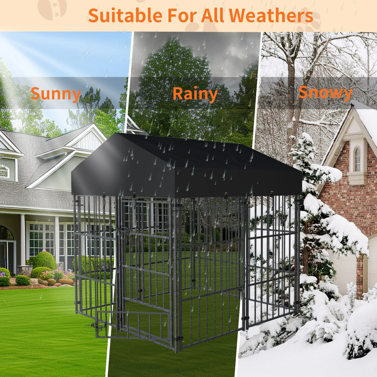 Heavy Duty Outdoor Metal Dog Kennel And Pet Playpen
