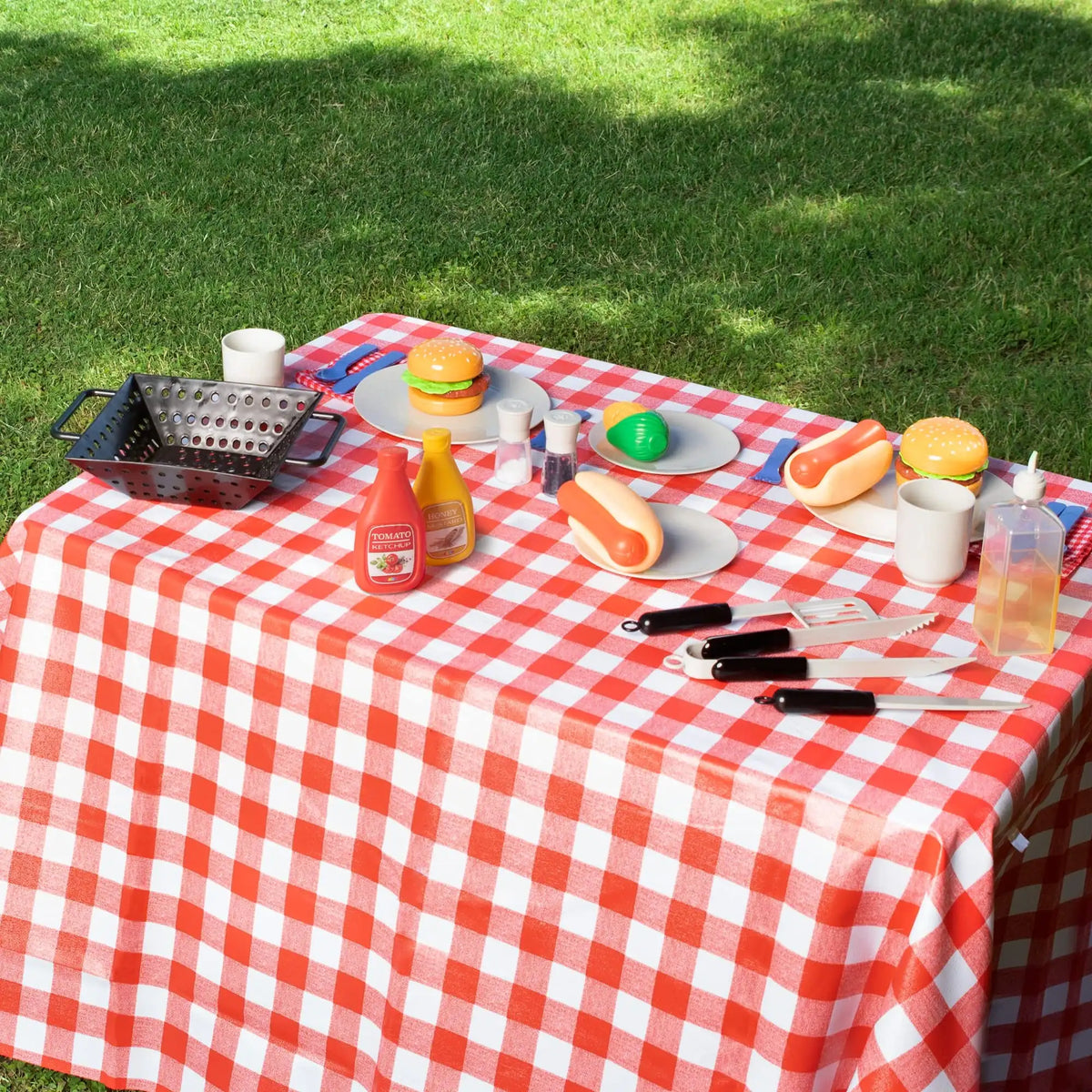Joyfy Kids Kitchen Playset With BBQ Grill And Pretend Food Sets
