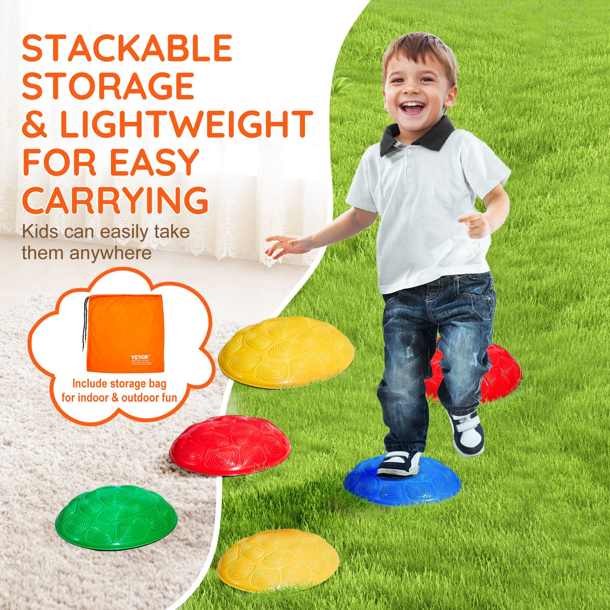 SucceBuy Turtle Balance Stepping Stones Kids Coordination Game Toys Set