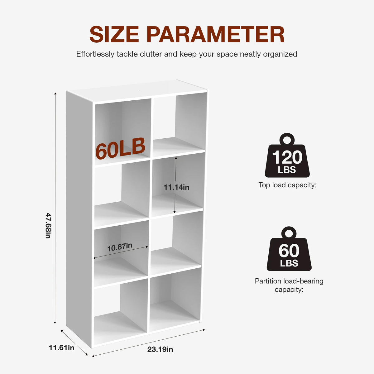 JHK Modern Wooden Cube Storage Organizer Bookshelf and Bookcase