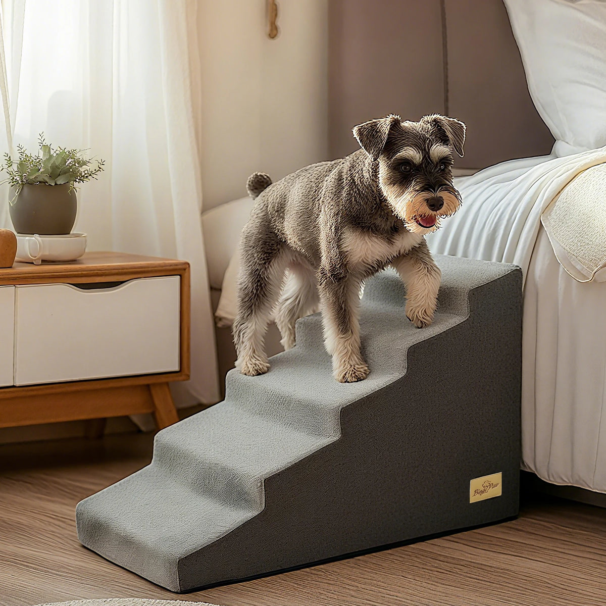 Foam Dog Stairs for Beds and Sofas with Washable Cover