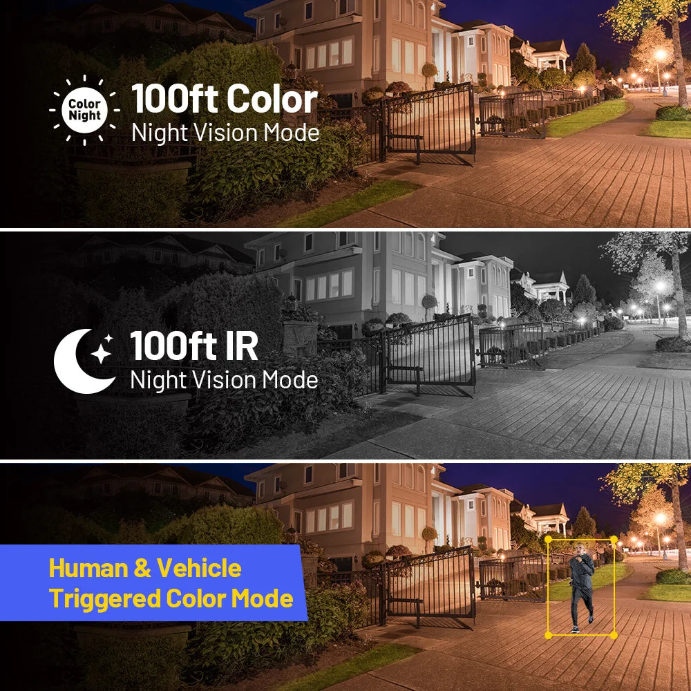 ANNKE C1200 12MP PoE Security Camera H.265+ 2.8MM 134° Wide angle outdoor camera IP67 Audio Color Night Vision cameras for home security