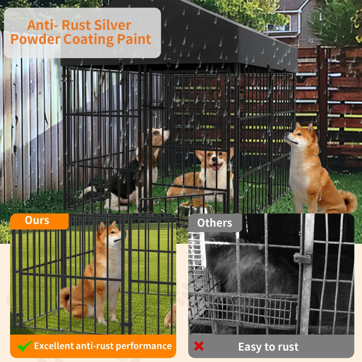 Heavy Duty Outdoor Metal Dog Kennel And Pet Playpen