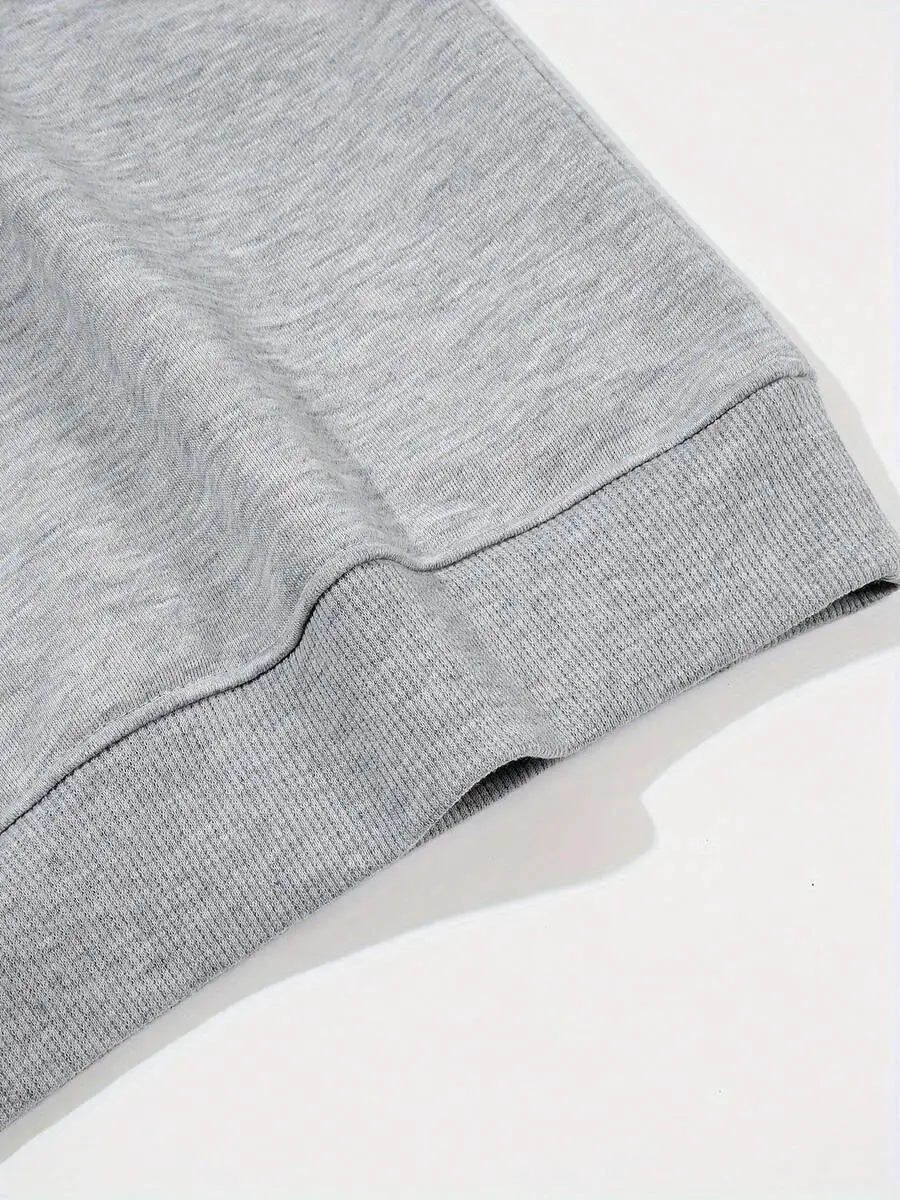 Women's Distressed Crew Neck Cotton Pullover Sweatshirt For Casual Wear