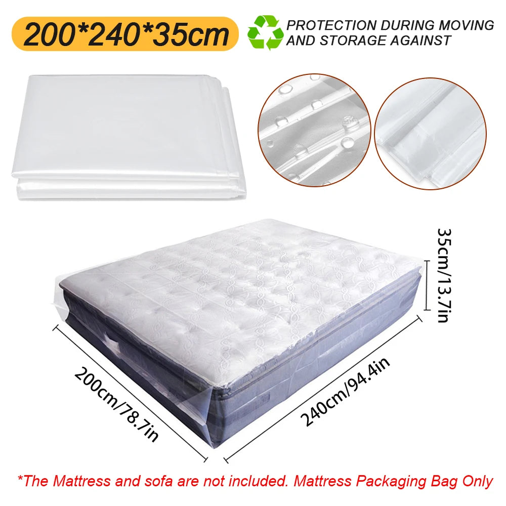 Reusable PVC Mattress Storage Bag, Durable Dust Cover for Moving