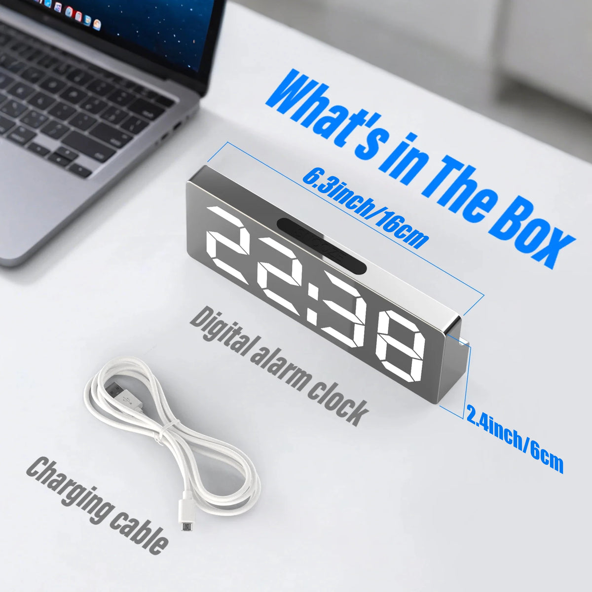 Modern LED Digital Alarm Clock With Calendar And Temperature Display