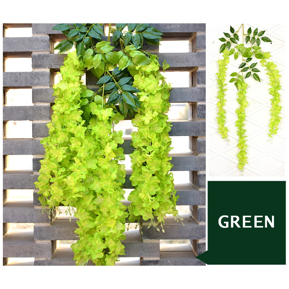 Artificial Wisteria Hanging Flowers Garland for Wedding Home Decor