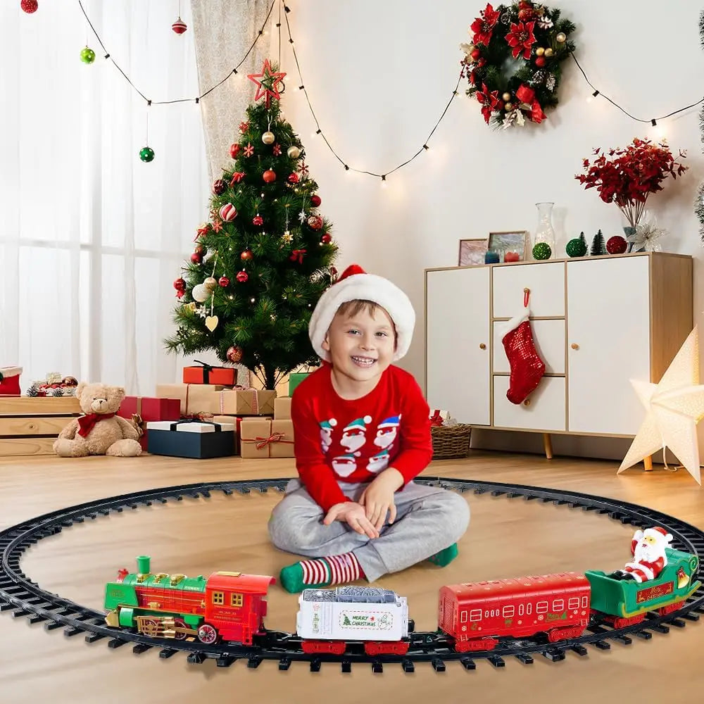 VATOS Hanging Christmas Train Set With Lights And Sound