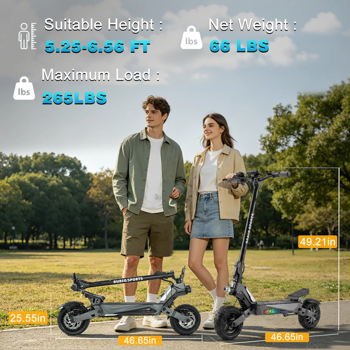 Electric Scooter for Adults, 1200W Motor, 48V 15.6Ah Battery, Up to 35 Miles Range, 10" Tires, Disc Brakes, 3 Riding Modes, Foldable Commuter E Scooter