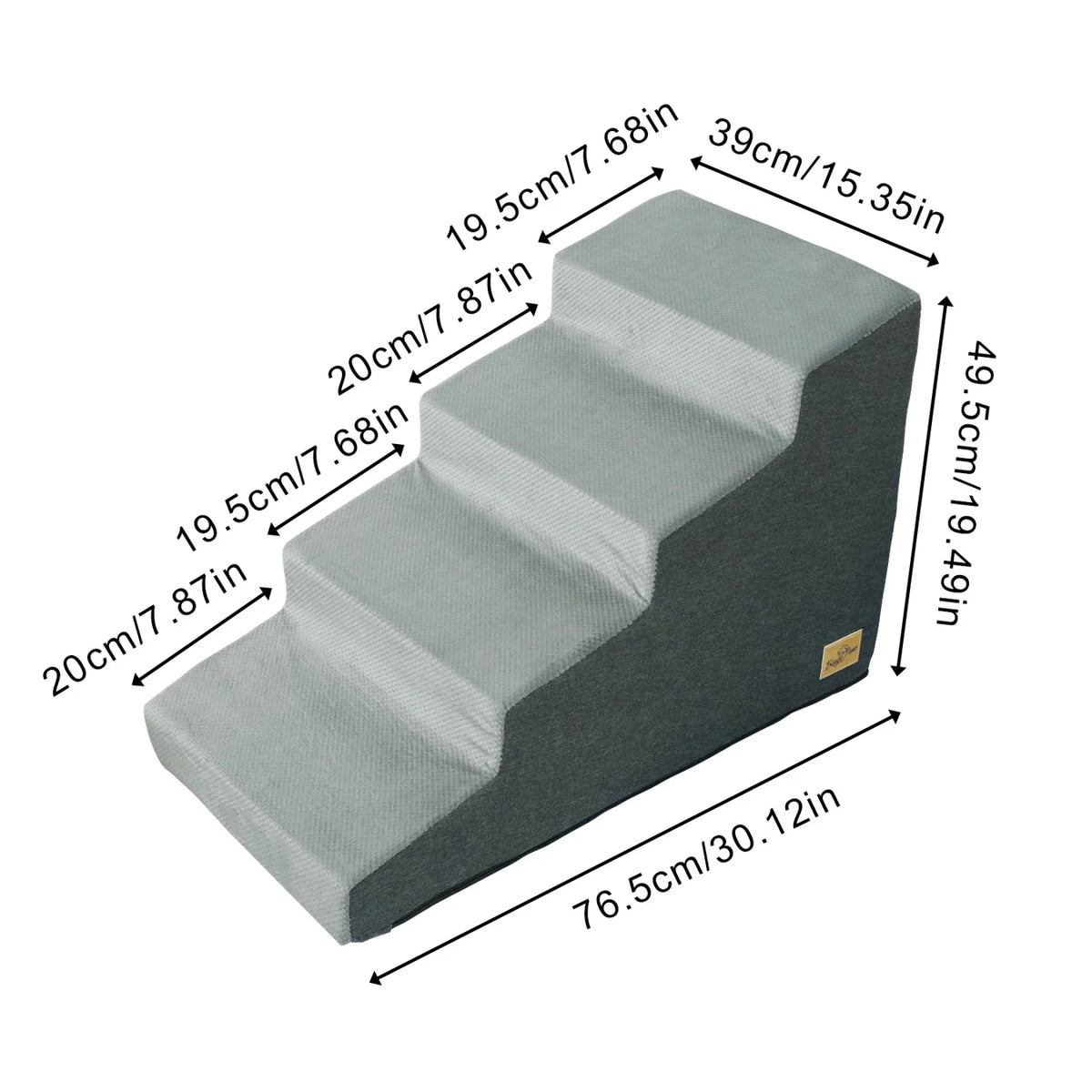 Foam Dog Stairs for Beds and Sofas with Washable Cover