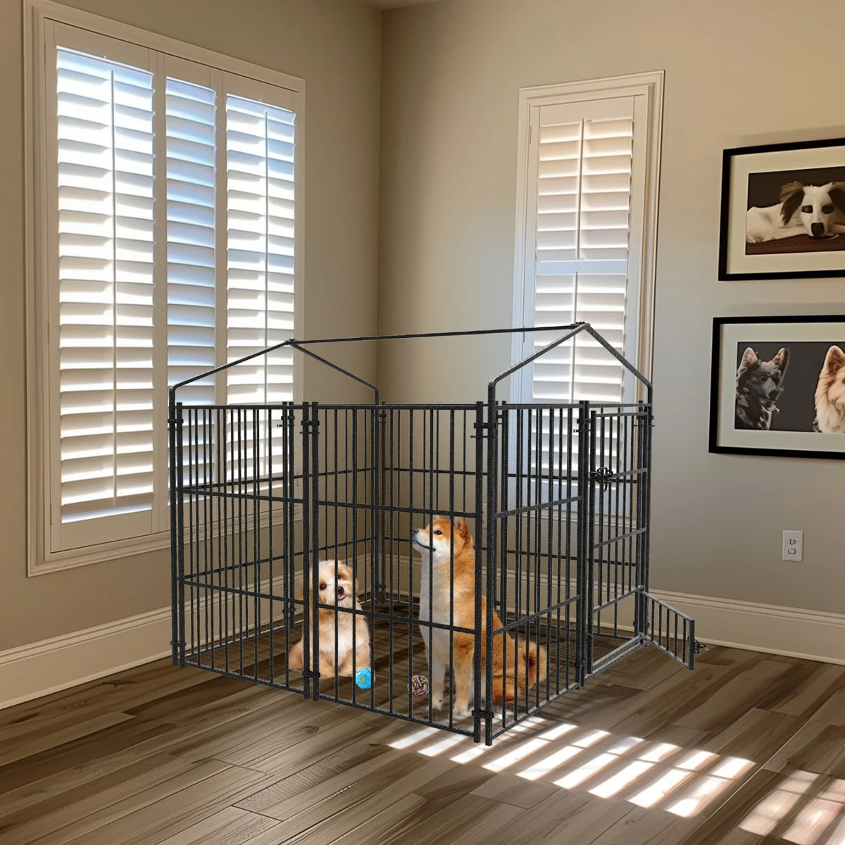 Heavy Duty Outdoor Metal Dog Kennel And Pet Playpen