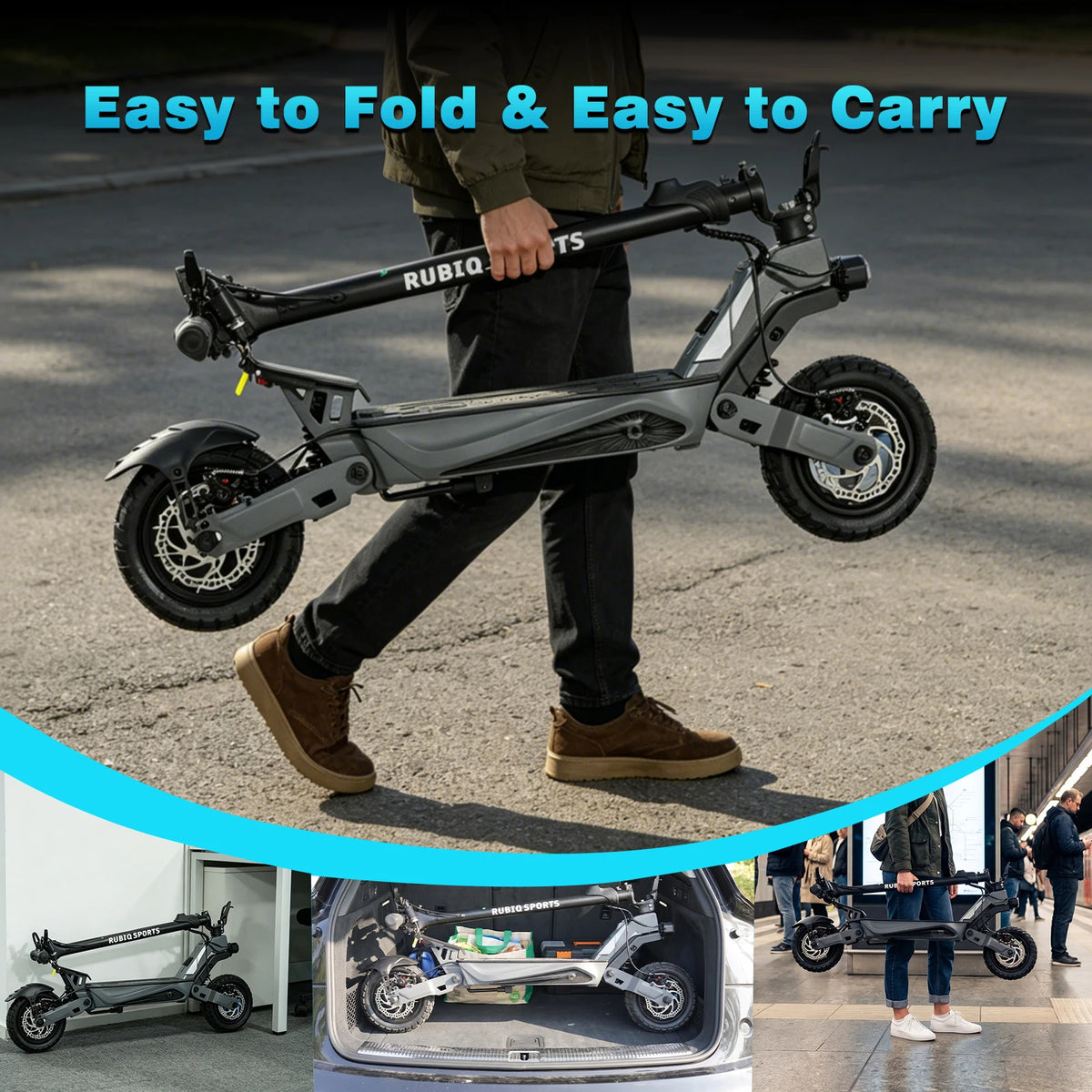 Electric Scooter for Adults, 1200W Motor, 48V 15.6Ah Battery, Up to 35 Miles Range, 10" Tires, Disc Brakes, 3 Riding Modes, Foldable Commuter E Scooter