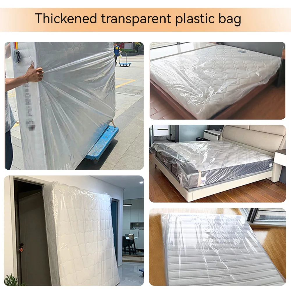 Durable Transparent Mattress Storage Bag for Moving and Bedding
